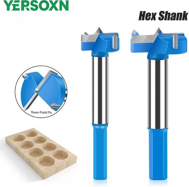 YERSOXN Lochsäge aus Wolframkarbid für Holz und Kunststoff, 16-35mm, Blau - Bild 1