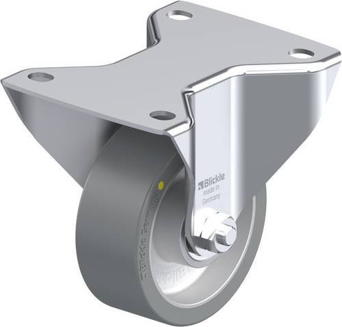 Blickle Bockrolle 740200 BK-ALTH 100K-3-AS in Grau/Silber mit 100mm Rad-Durchmesser und 350kg Tragfähigkeit - Bild 1