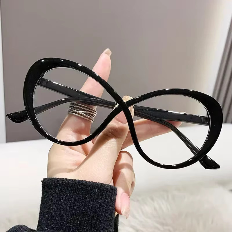 ERIKOLE Lesebrille Cat Eye, Vollrand, Kunststoff, Schwarz, Damen, Blaulichtfilter - Bild 2