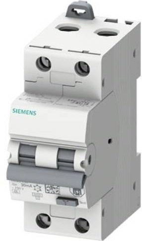 Siemens RCBO FI-Schutzschalter und Leitungsschutzschalter 2-polig 16A 0,03A in Weiß - Bild 1