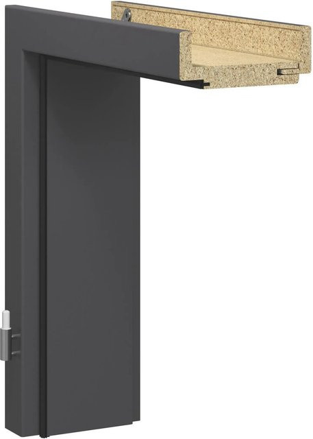 Getadoor Türzarge Brilant Soft Schwarz B: 86 cm, H: 198,5 cm, T: 8 cm DIN R - Bild 1