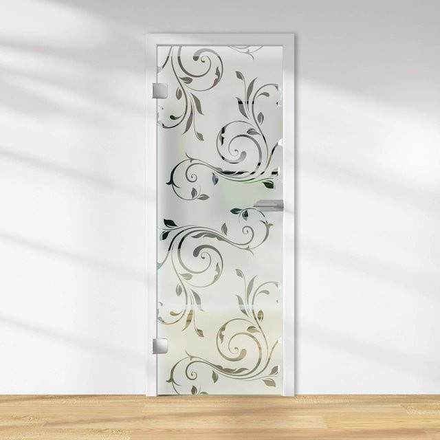 Skyscope Glasdrehtür ESG Floatglas mit Dekor Siebdruck, DIN Links, Transparent, H x B x T: 197,2 x 70,9 x 0,8 cm - Bild 1