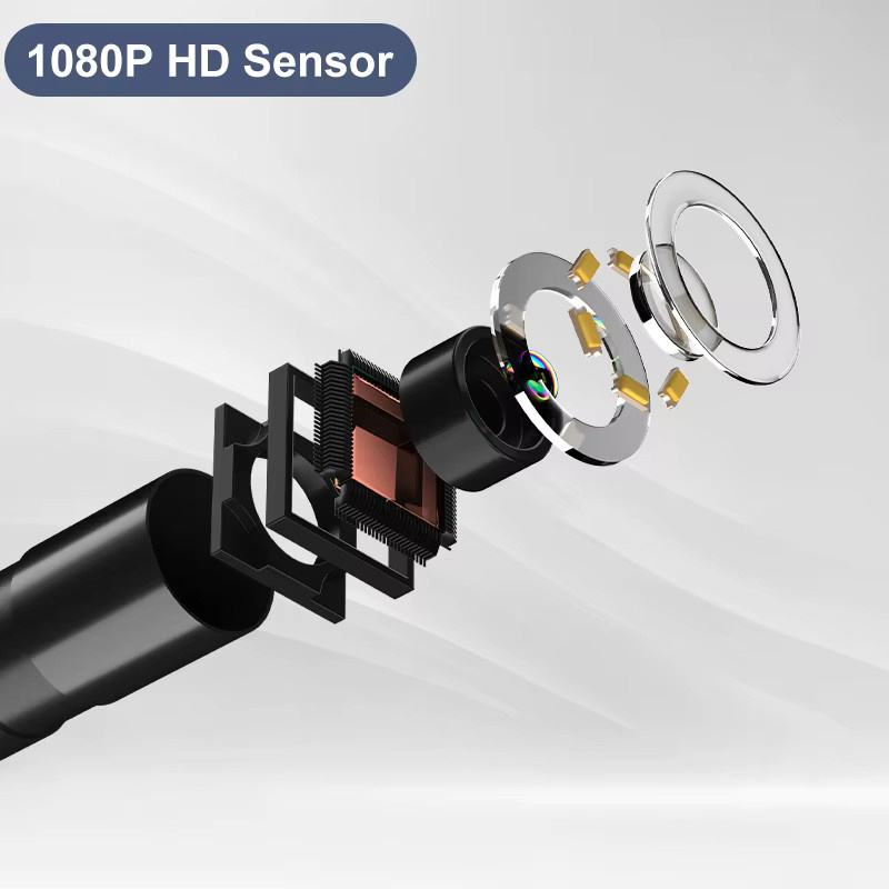 ZYPUSON Mini-HD-Kamera-Endoskop mit LEDs für Auto- und Kanalinspektion, schwarzes Endoskop-Inspektionstool mit weichem oder starrem Kabel für iOS und Android, Durchmesser: 5,5/8 mm - Bild 4