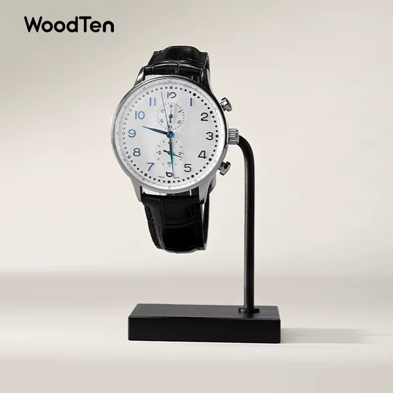 WoodTen Uhrenständer, Metall, Schwarz, Unisex - Bild 2