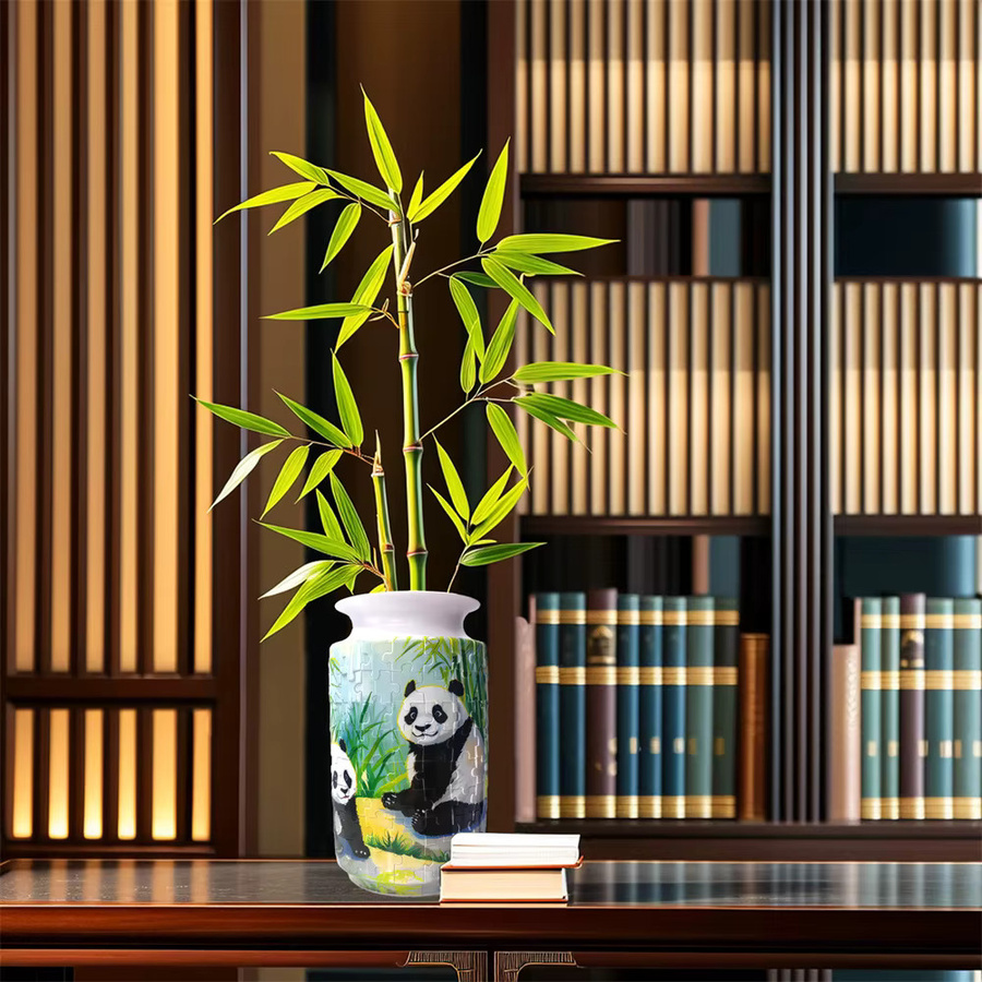 CONUSEA 3D Porzellan Blumenvase Sunset Lake Design als Puzzle Montage Dekoration - Bild 2
