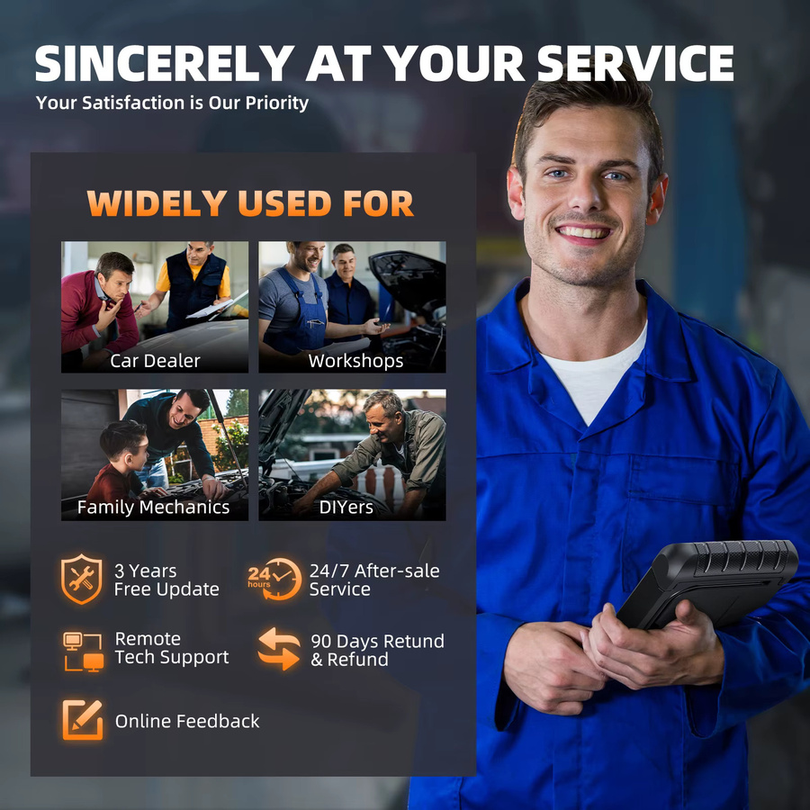 FOXWELL NT1009 OBD2 Auto-Scanner in Schwarz für alle Systeme mit ECU-Codierung, CANFD DOIP Topologie-Mapping und 36+ Reset-Funktionen - Bild 4