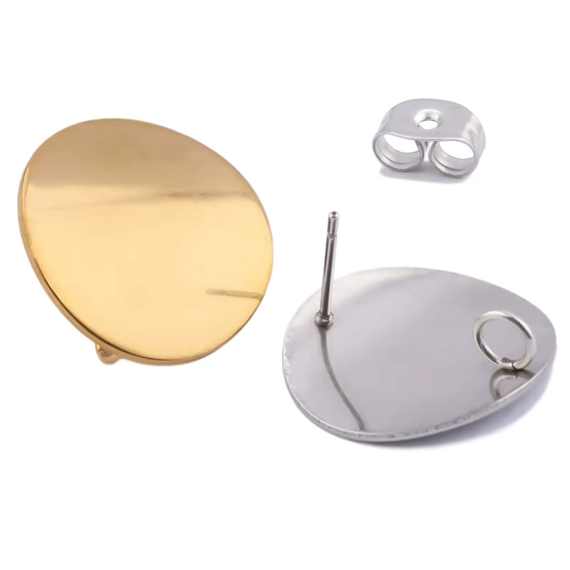 Ohrstecker Edelstahl, Geometrisch Runde, Damen - Bild 1
