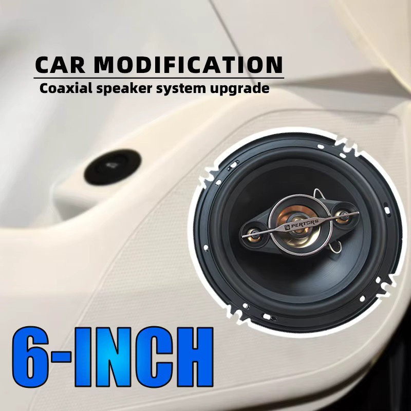 Q-PERTORS 2er-Set Koaxial-Autolautsprecher 6 Zoll 550W HiFi Full-Range Subwoofer in Schwarz - Bild 6