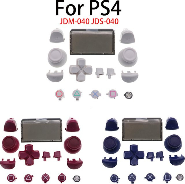 TingDong Ersatzteil-Set für PS4 Pro Slim Controller mit Joysticks, R1 R2 L1 L2, D-Pad, ABXY und Trigger-Tasten in Weiß (JDS-040) - Bild 1
