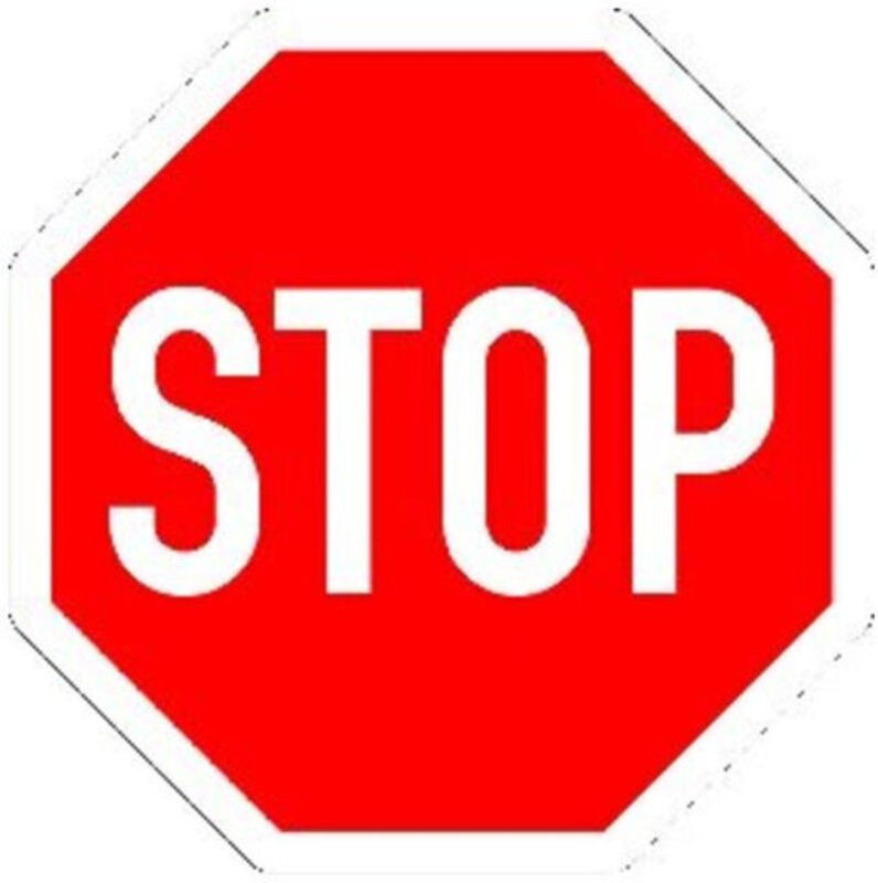 Verkehrszeichen 206 Stoppschild Achteck aus Metall in Rot-Weiß mit Ra2-Reflexfolie, Breite: 90 cm - Bild 1
