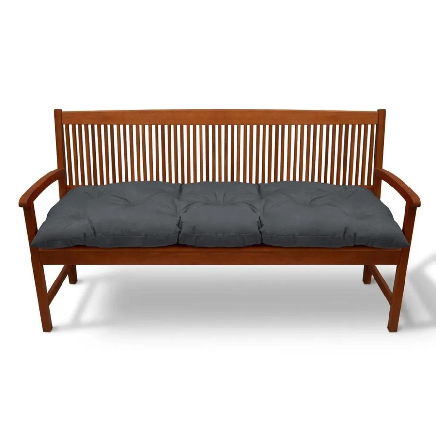 Beautissu Flair BK Bankpolster in Graphitgrau, B/T/H: 150 x 50 x 8 cm - Bild 2