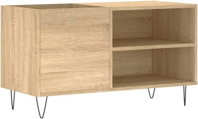 vidaXL Plattenschrank Sonoma-Eiche aus Holzwerkstoff und Eisen, B/T/H: 85 x 38 x 48 cm - Bild 1