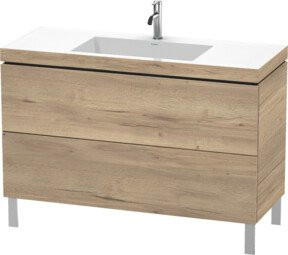 Duravit Waschtischunterschrank L-Cube c-bonded in Weiß Ei Marmor mit 2 Auszügen, B/T: 120 x 48 cm - Bild 1