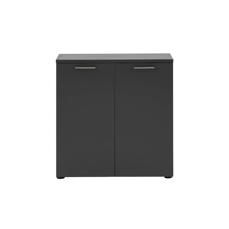 Möbelpartner Aktenschrank Hippo Small in Anthrazit mit 2 Flügeltüren und Regalfächern, H x B x T: 84 x 80 x 41 cm - Bild 2