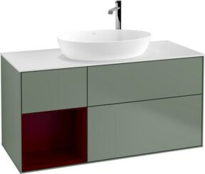 V&B Waschtischunterschrank Finion mit Wandbeleuchtung, Breite: 120 cm, Tiefe: 50,1 cm, Höhe: 50,1 cm, lackiert - Bild 1
