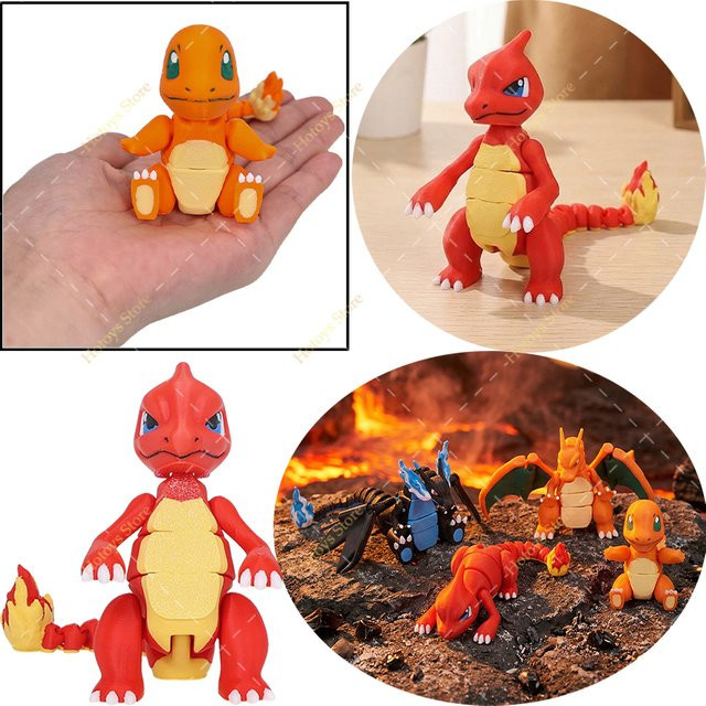 DUODUOBAO Pokémon Charmeleon Charmander Actionfigur, orange - Bild 1