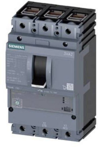 Siemens 3VA2110-8HK36-0AA0 Leistungsschalter in Grau mit einem Einstellbereich von 40 - 100A und einer maximalen Schaltspannung von 690 V/AC - Bild 1