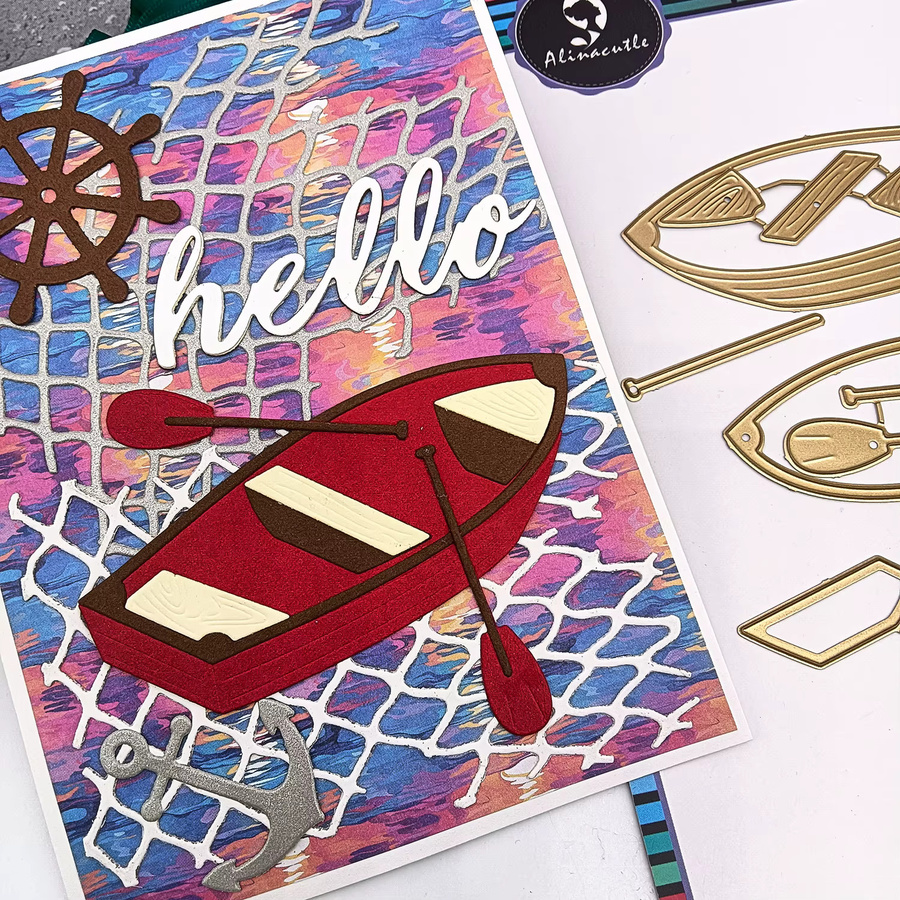 Alinacutle Metall Stanzform Boot für Scrapbooking, Bastelarbeiten und DIY-Grußkarten - Bild 3