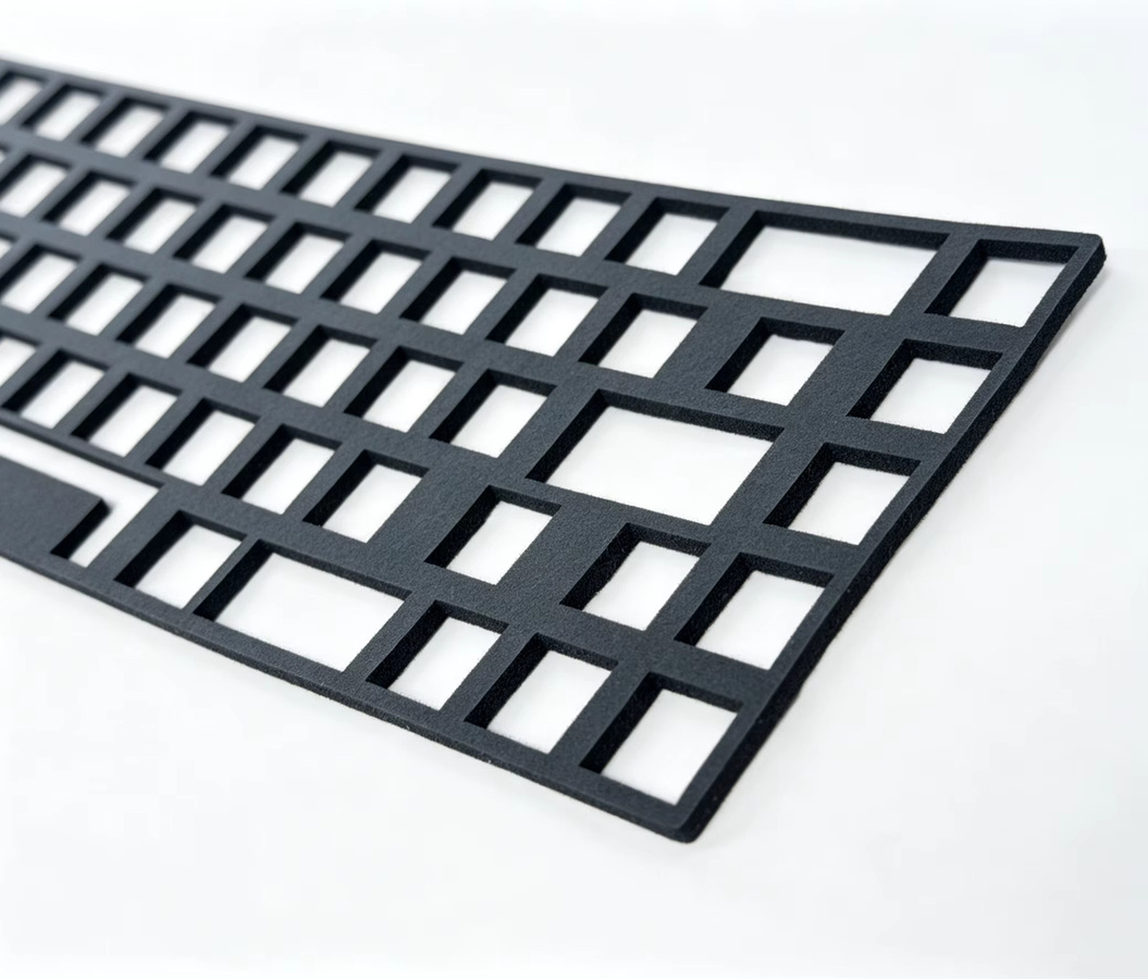 Keebox Tastatur-Positionierungsplatte aus Poron-Schaumstoff in Schwarz für mechanische Tastaturen (60, 61, 63, 68, 87, 104, Tsangan-Layout) - Bild 2