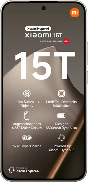 Xiaomi 15T Smartphone 256GB Grau 5G Android - Bild 1