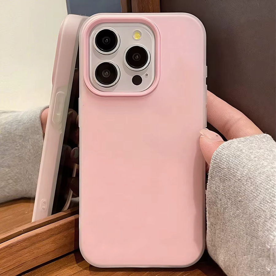 Stoßfeste 2-in-1 Silikon-Handyhülle für Apple iPhone 11 12 13 14 15 16 17 Pro Max in Bunt und Transparent - Bild 2