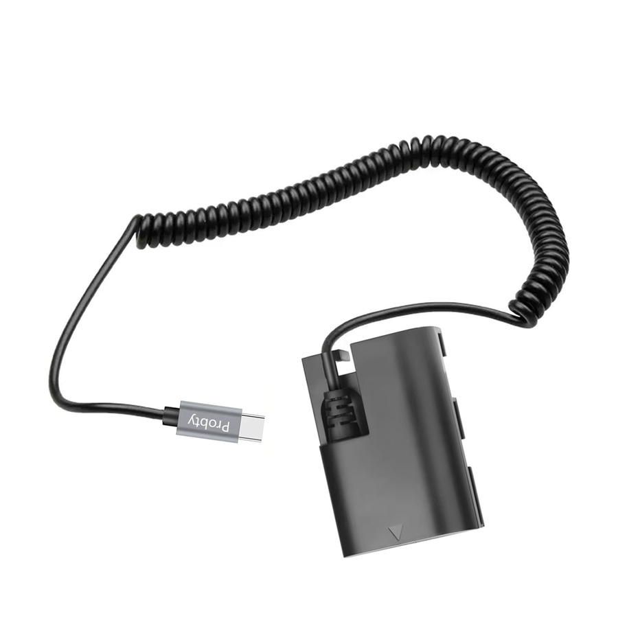 ACK-E6 DR-E6 USB-C Dummy-Akku-Kit für Canon EOS R R5 R6 R7 80D 70D 60D 90D 5D Mark II III IV 6D 7D in Schwarz - Bild 2