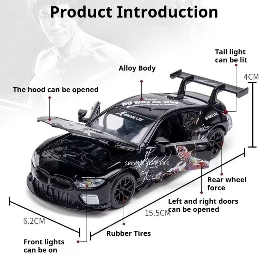 MAKEDA BMW M8 GTE 320I Automodell, Rennwagen, 1:32, mit Licht und Sound - Bild 2