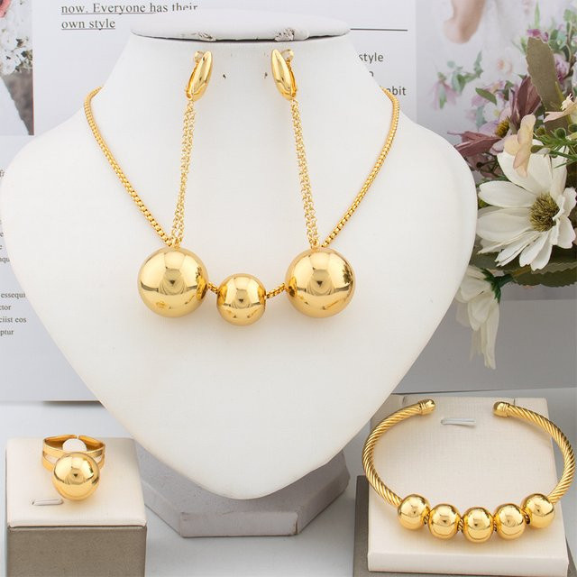 Schmuck-Set Perle, Gold, Damen - Bild 1