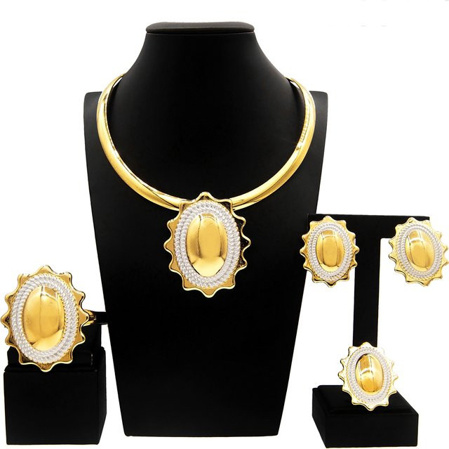 SYHOL Schmuckset, vergoldetes Silber, Damen - Bild 1