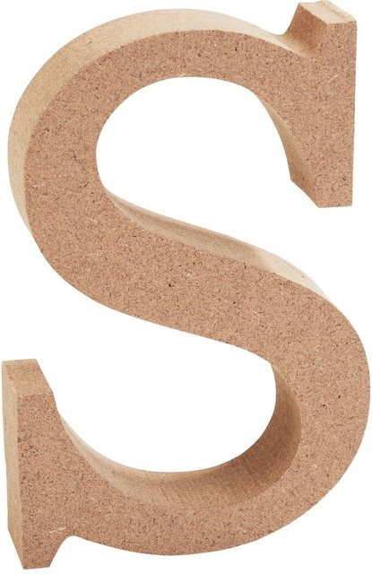 VBS MDF-Holz Buchstabe S in Braun - Bild 1