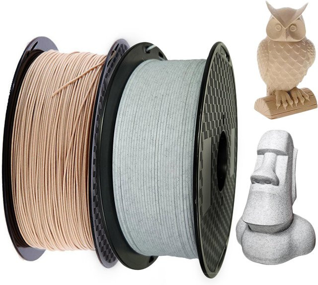3D Maliang PLA-Truckerfilament für FDM-Drucker in Holzoptik und Marmoroptik, 250 g - Bild 1