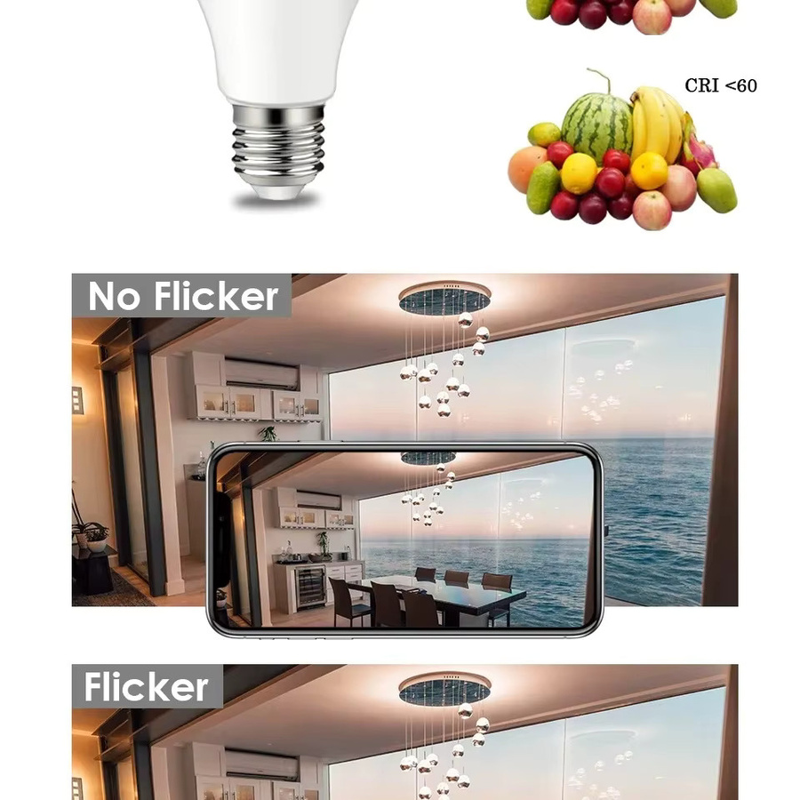 A60 LED-Lampe mit Lichtsensor, E27, 10 W, Weiß, Cool White - Bild 4