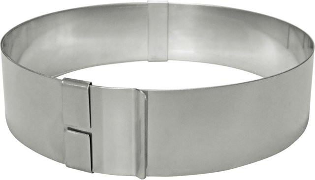 Verstellbarer Schneider Tortenring aus Edelstahl, Farbe Silber, Höhe: 5 cm, Durchmesser: 18-30 cm - Bild 1