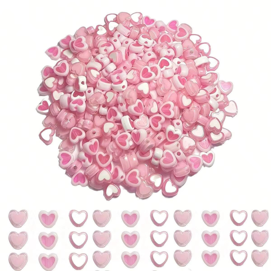QYWCTZ Perlen Rosa Pfirsichherz-Stil, 8mm, für DIY Armband, Halskette - Bild 2