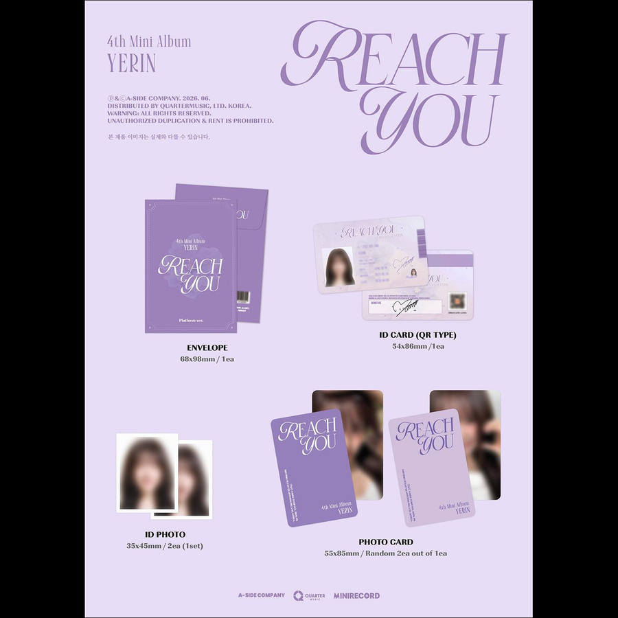 Reach You, Yerin, Plattform-Version, CD - Bild 2