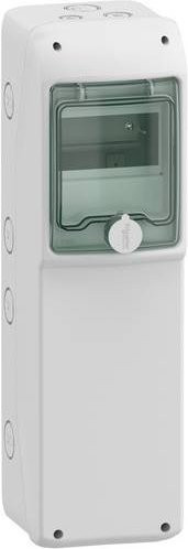 Schneider Electric Verteilerschrank 13189 aus Kunststoff in Grau, Grün und Weiß, B/T/H: 46,0 x 16,0 x 13,8 cm - Bild 1