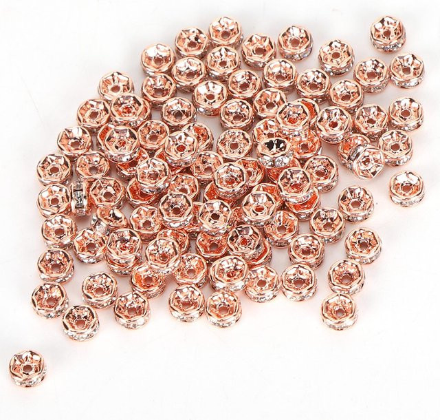 GoolRC Spacer Perlen, Gerade Kante, Diamant, 5mm, beige, Unisex - Bild 1