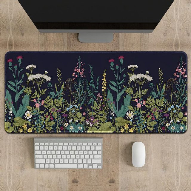 Großes Mauspad mit verdickter Kantenverriegelung als rutschfeste Schreibtischunterlage für Computer und Büro, Multicolor, B/T/H: 60 x 30 x 0,2 cm - Bild 1