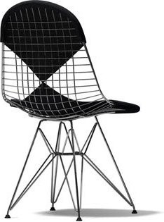 Vitra Wire Chair Dkr 2 aus lackiertem Stahl in Silber - Bild 1