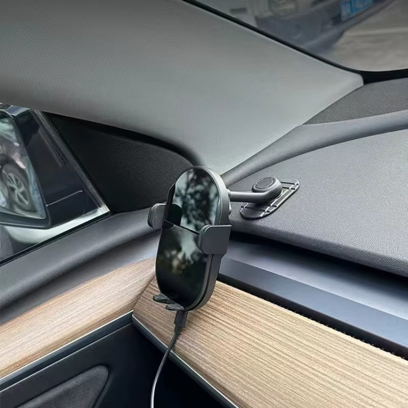 Auto Handyhalterung mit Klebebasis und rotierendem Kugelkopf für Mittelkonsole oder Armaturenbrett in Schwarz - Bild 3