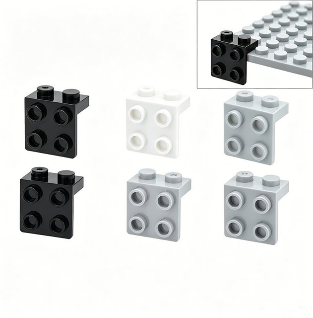 Monkey Man DIY-Bausteine 1x2-2x2 Noppenhalterungen, Zubehör, 30-teiliges Set - Bild 1