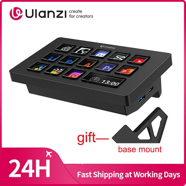 Ulanzi D200H Deck Dock KI-gesteuerter Büro-Streaming-Controller in Schwarz für Computer und intelligente Live-Übertragungsräume - Bild 1