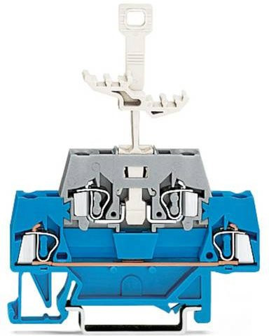 WAGO 280-525 Doppelstock-Durchgangsklemme 5mm Zugfeder in Blau und Grau, 50 Stück - Bild 1