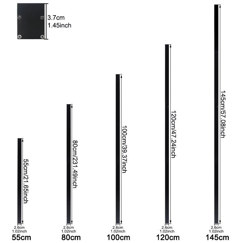 EnwYe LED Außenwandleuchte Modern Schwarz IP65 Up-Down Lichtleiste Warmweiß - Bild 3