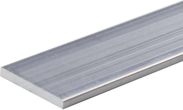 Arcansas Aluminium Flachstange Silber Mill Finish B: 15 mm, H: 2 mm, L: 1000 mm - Bild 1