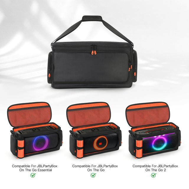 Stoßfeste Reise-Aufbewahrungstasche mit Schultergurt für JBL PartyBox On The Go 2 in Schwarz - Bild 1