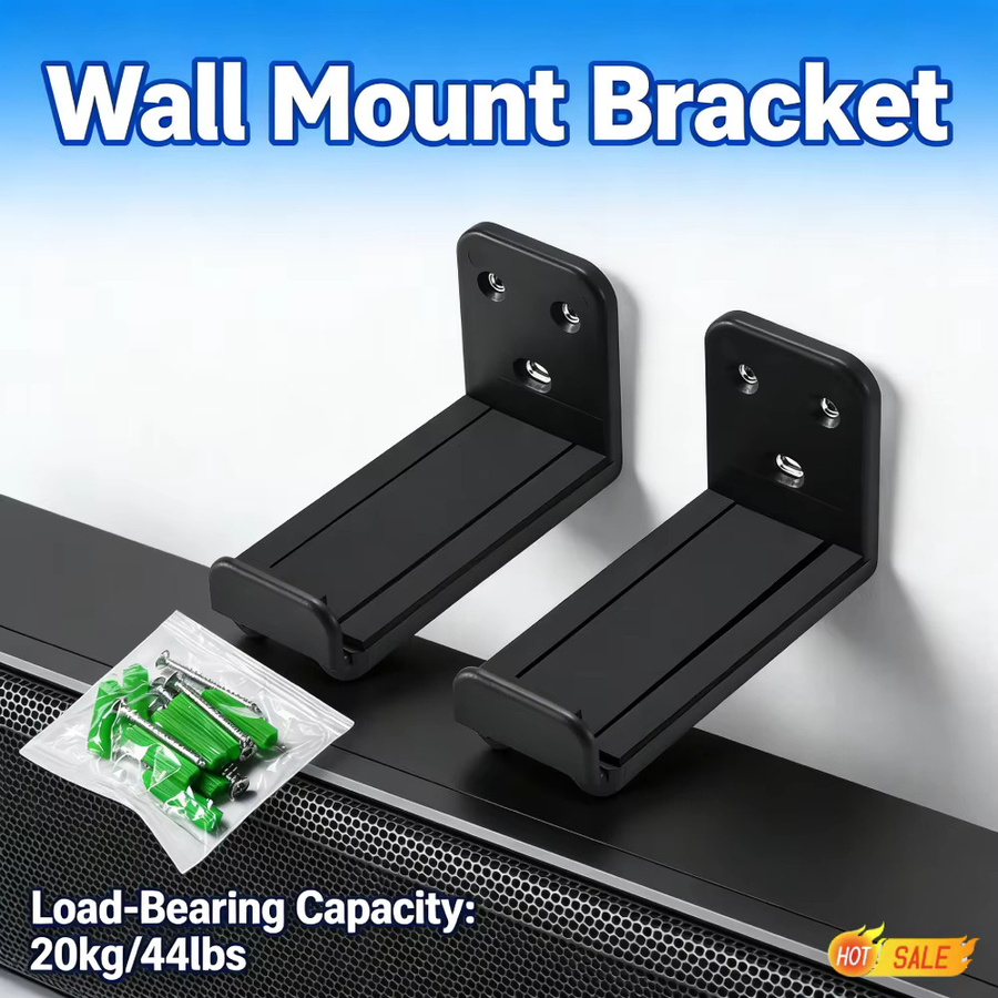 LAIMANEI Anti-Drop Wandhalterung für Soundbar-Lautsprecher, teleskopisch, Schwarz, Tragkraft bis 20 kg, passend für Samsung, Vizio, LG und Bose - Bild 3