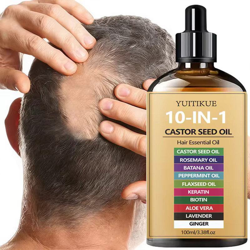YUITIKUE Rizinusöl, Kopfhautöl mit Biotin, 100 ml, Unisex - Bild 3