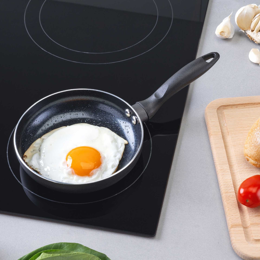 Fackelmann Mini-Bratpfanne Highrise aus Keramik und Aluminium, Schwarz, Durchmesser: 14 cm - Bild 2
