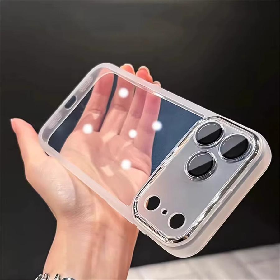 Stoßfeste Silikonhülle mit Kameraschutz für Apple iPhone 11 bis iPhone 17 Pro Max, transparent - Bild 2